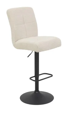 Barhocker Leni I, 2er-Set creme Microfaser B/H/T: ca. 44x124x57 cm