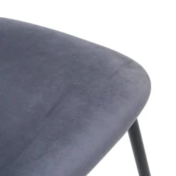 Barhocker MIKA grau Samt B/H/T: ca. 48,5x111x50 cm