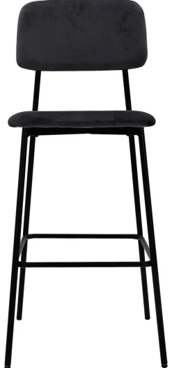 Barhocker MIKA schwarz Samt B/H/T: ca. 48,5x111x50 cm