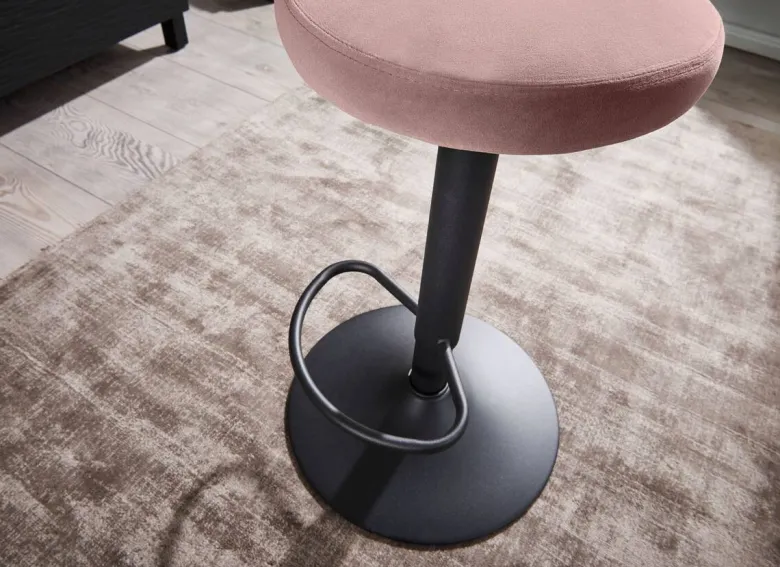 Barhocker rosa Stoff B/H/T: ca. 40x58x40 cm