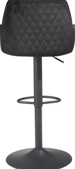 Barhocker schwarz Samt B/H/T: ca. 45x106x45 cm