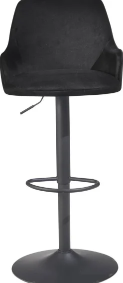 Barhocker schwarz Samt B/H/T: ca. 45x106x45 cm