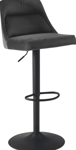 Barhocker schwarz Samt B/H/T: ca. 45x106x51 cm