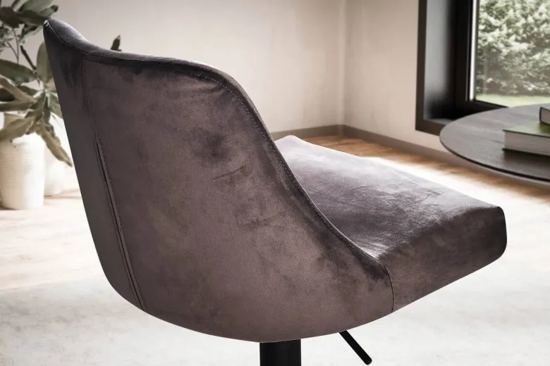 Barhocker schwarz Samt B/H/T: ca. 45x106x51 cm