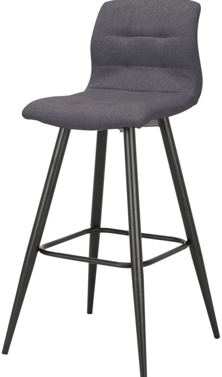 Barhocker SIMONE 2er-Set anthrazit Webstoff B/H/T: ca. 42x103x51 cm