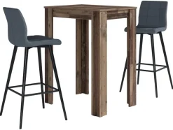 Barhocker SIMONE 2er-Set anthrazit Webstoff B/H/T: ca. 42x103x51 cm