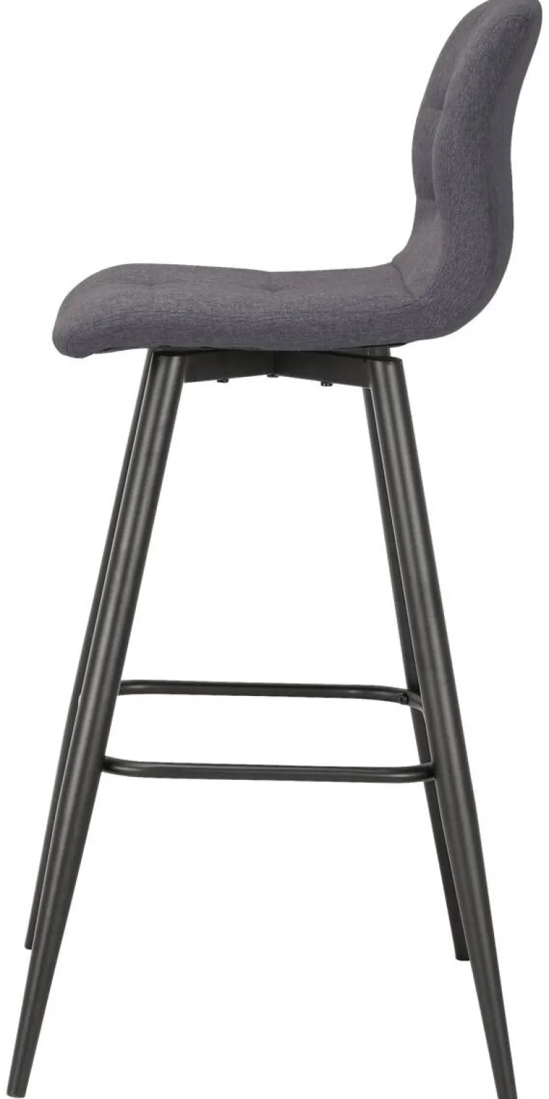 Barhocker SIMONE 2er-Set anthrazit Webstoff B/H/T: ca. 42x103x51 cm