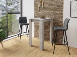 Barhocker SIMONE 2er-Set anthrazit Webstoff B/H/T: ca. 42x103x51 cm
