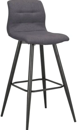Barhocker SIMONE 2er-Set anthrazit Webstoff B/H/T: ca. 42x103x51 cm