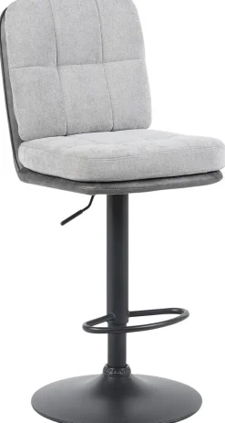 Barhocker Vila grau anthrazit Microfaser Webstoff B/H/T: ca. 43x99x59 cm