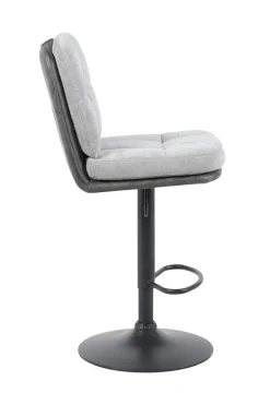 Barhocker Vila grau anthrazit Microfaser Webstoff B/H/T: ca. 43x99x59 cm