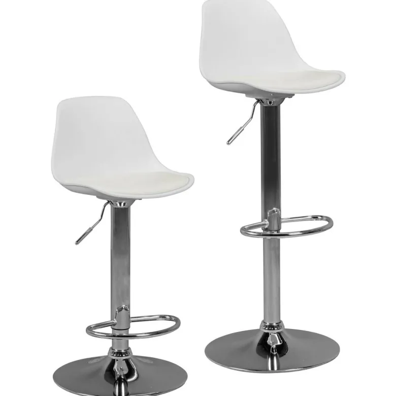 Barhocker weiß Kunstleder B/H/T: ca. 40x104x40 cm