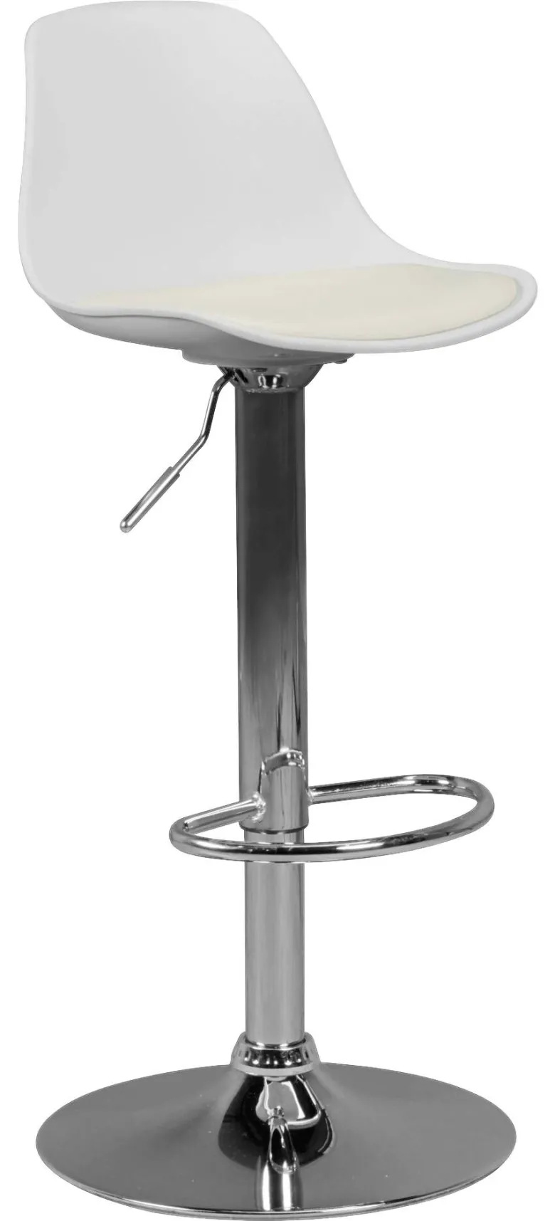 Barhocker weiß Kunstleder B/H/T: ca. 40x104x40 cm