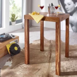 Bartisch natur Echtholz B/H/T: ca. 80x110x80 cm
