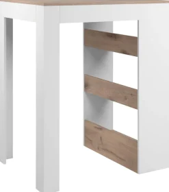 Bartisch Tampa weiß Eiche Nachbildung MDF B/H/T: ca. 92x106x67 cm