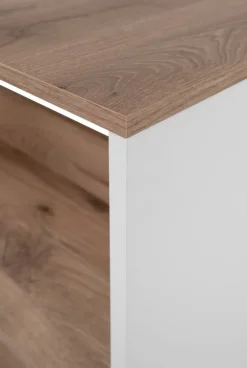 Bartisch Tampa weiß Eiche Nachbildung MDF B/H/T: ca. 92x106x67 cm