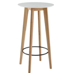 Bartisch weiß matt natur MDF B/H/T: ca. 60x110x60 cm