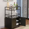 Barwagen Mosaik schwarz Metall B/H/T: ca. 60x94x40 cm