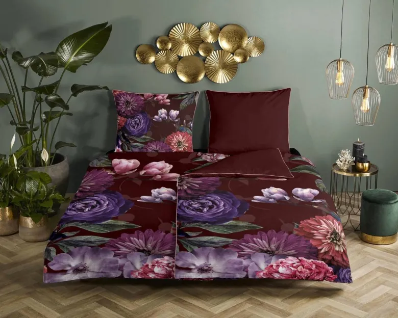 Baumwoll Bettwäsche Bloomie Satin