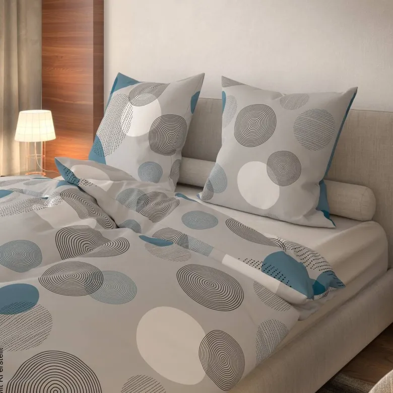 Baumwoll Bettwäsche Cotton touch grau Baumwolle B/L: ca. 135x200 cm