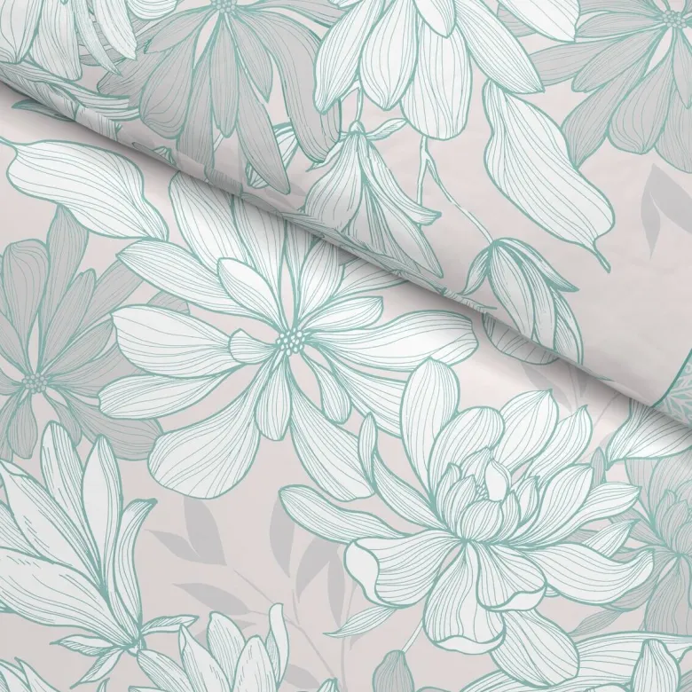 Baumwoll Bettwäsche Cotton touch grau Baumwolle B/L: ca. 135x200 cm