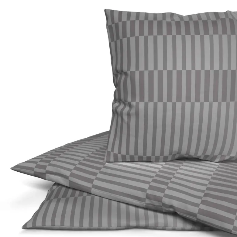 Baumwoll Bettwäsche Cotton touch grau Baumwolle B/L: ca. 135x200 cm