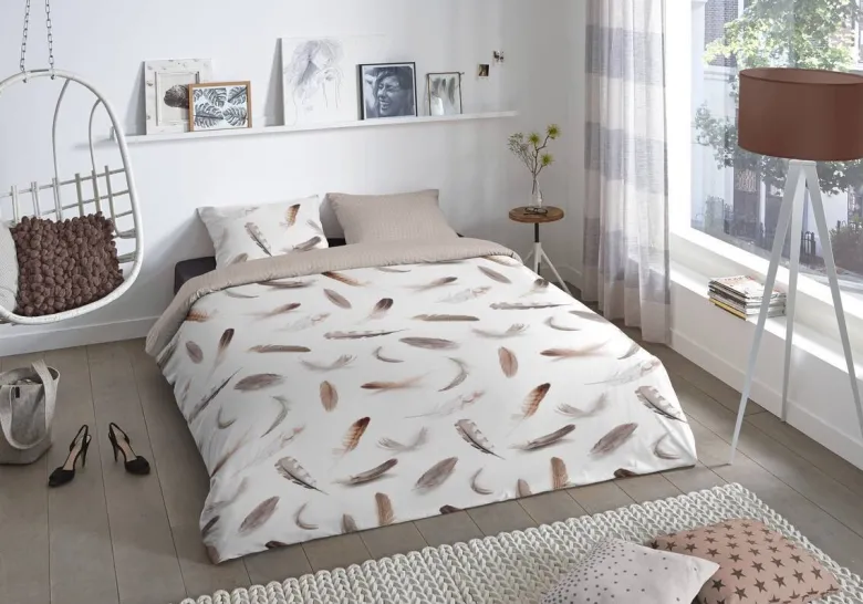 Baumwoll Bettwäsche Feathers Flanell