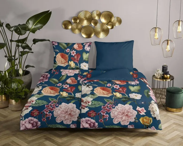 Baumwoll Bettwäsche Fiori Satin