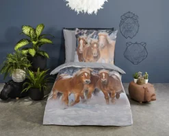 Baumwoll Bettwäsche Happy Horses Flanell