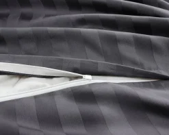 Baumwoll Bettwäsche Satin grau Baumwolle B/L: ca. 135x200 cm