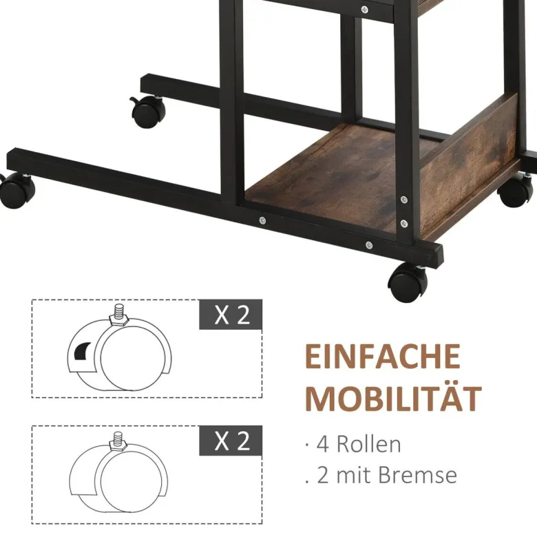 Beistelltisch braun dunkel Nachbildung B/H/T: ca. 80x72x40 cm