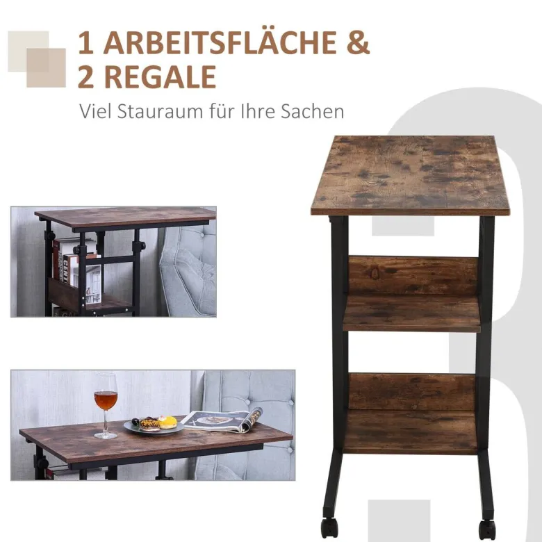Beistelltisch braun dunkel Nachbildung B/H/T: ca. 80x72x40 cm