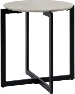 Beistelltisch Eik Marmor Optik schwarz H/D: ca. 50x45 cm