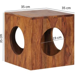 Beistelltisch rosenholz Holz B/H/T: ca. 35x35x35 cm