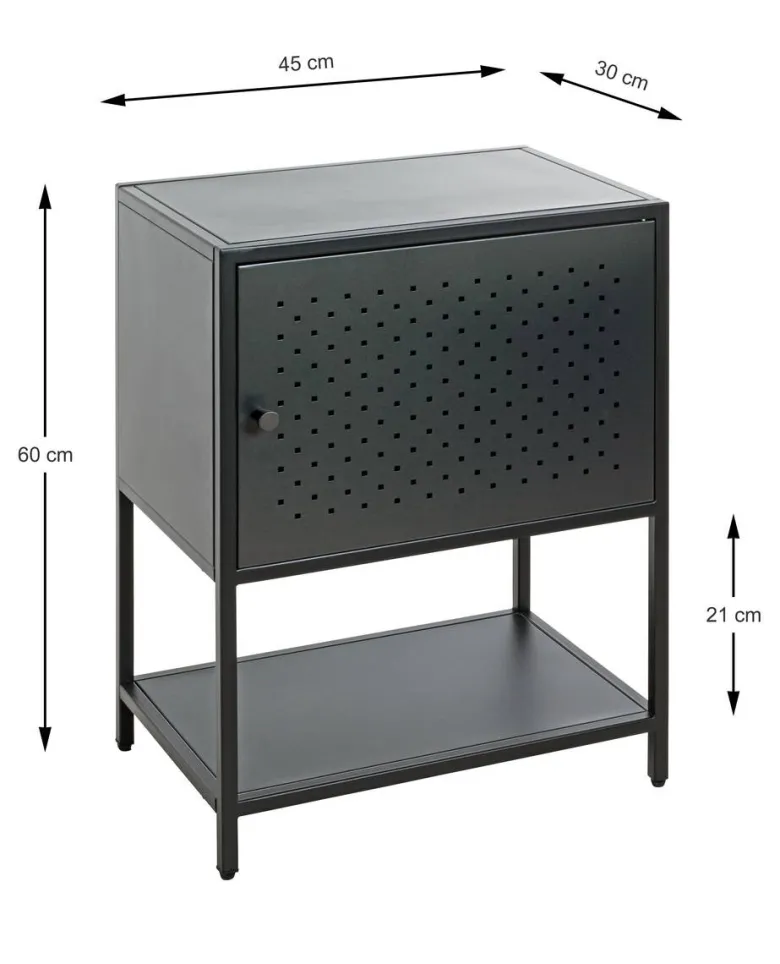 Beistelltisch schwarz B/H/T: ca. 45x61x32 cm