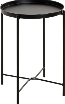 Beistelltisch schwarz H/D: ca. 50x39 cm
