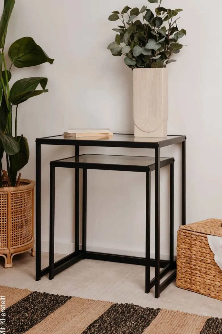 Beistelltisch Trosa schwarz B/H/T: ca. 55x60x40 cm