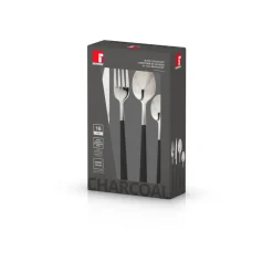 BERGNER Besteckset CHARCOAL silber Edelstahl 16 tlg.