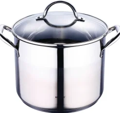 BERGNER Großraumtopf Gourmet silber Edelstahl H/D: ca. 18,5x24 cm