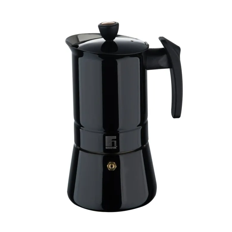 BERGNER Kaffeemaschine schwarz Edelstahl B/H/L: ca. 10,4x20,3x13,1 cm