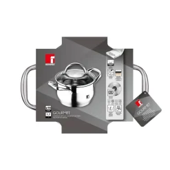 BERGNER Kasserolle GOURMET silber Edelstahl B/H/L: ca. 17,6x11,7x25,3 cm