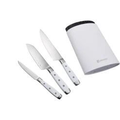 BERGNER Messerset Naturally weiß Edelstahl 4 tlg.
