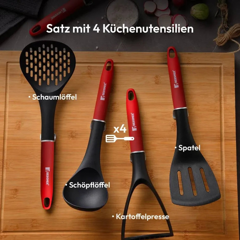 BERGNER Pfannenset Classique grün Aluminium 6 tlg.