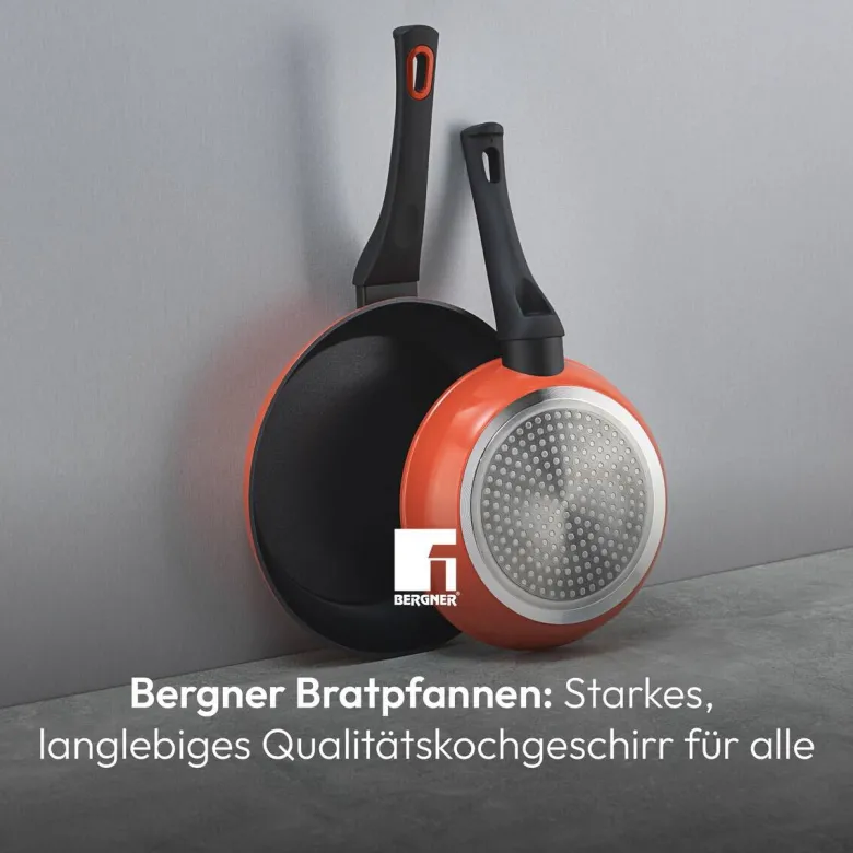 BERGNER Pfannenset CLASSIQUE rot Stahl 2 tlg.