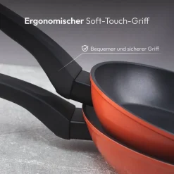 BERGNER Pfannenset CLASSIQUE rot Stahl 2 tlg.