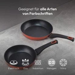 BERGNER Pfannenset CLASSIQUE rot Stahl 2 tlg.