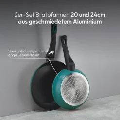 BERGNER Pfannenset Classique grün Aluminium 2 tlg.
