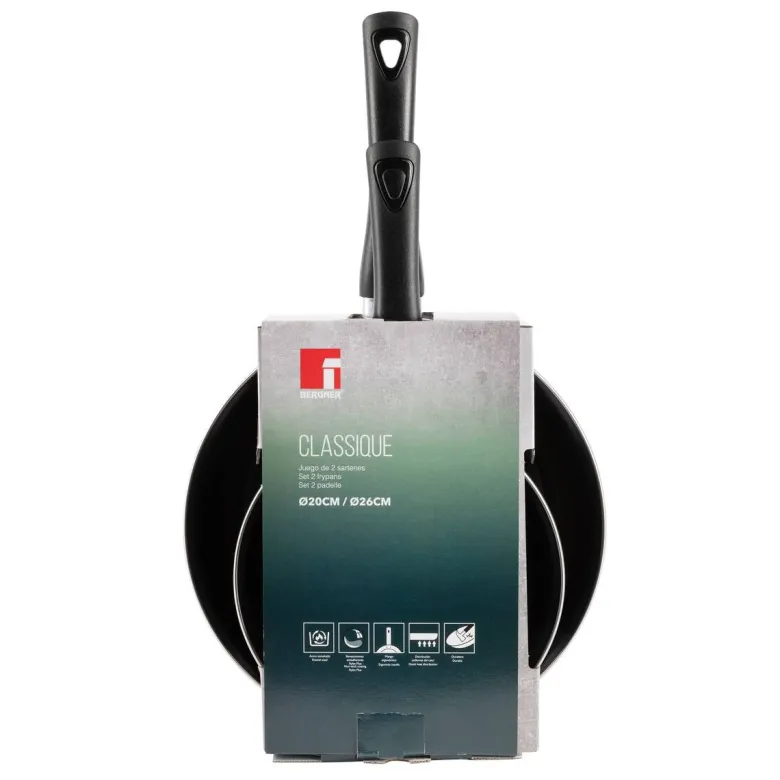 BERGNER Pfannenset CLASSIQUE grün Aluminium 2 tlg.