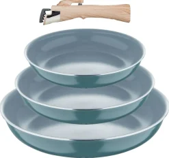BERGNER Pfannenset CLICK & COOK silber Aluminium 4 tlg.