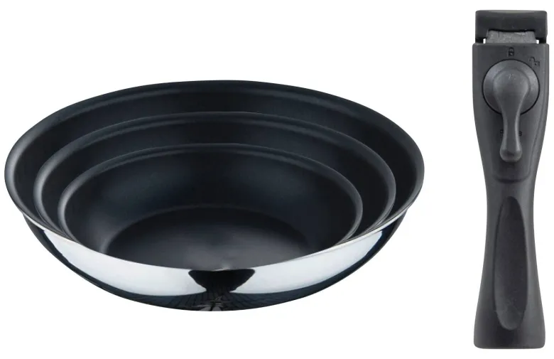 BERGNER Pfannenset CLICK & COOK schwarz Edelstahl 3 tlg.